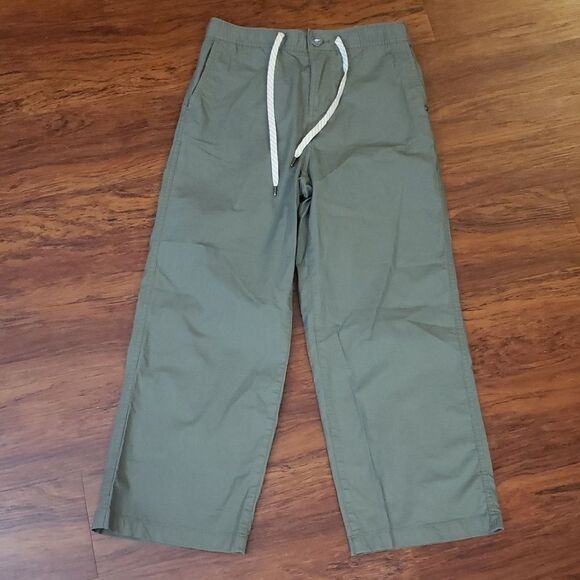 Vuori Womens Olive Green Ripstop Edgy Streetwear Casual Wide Leg Pants Size S - Picture 1 of 4